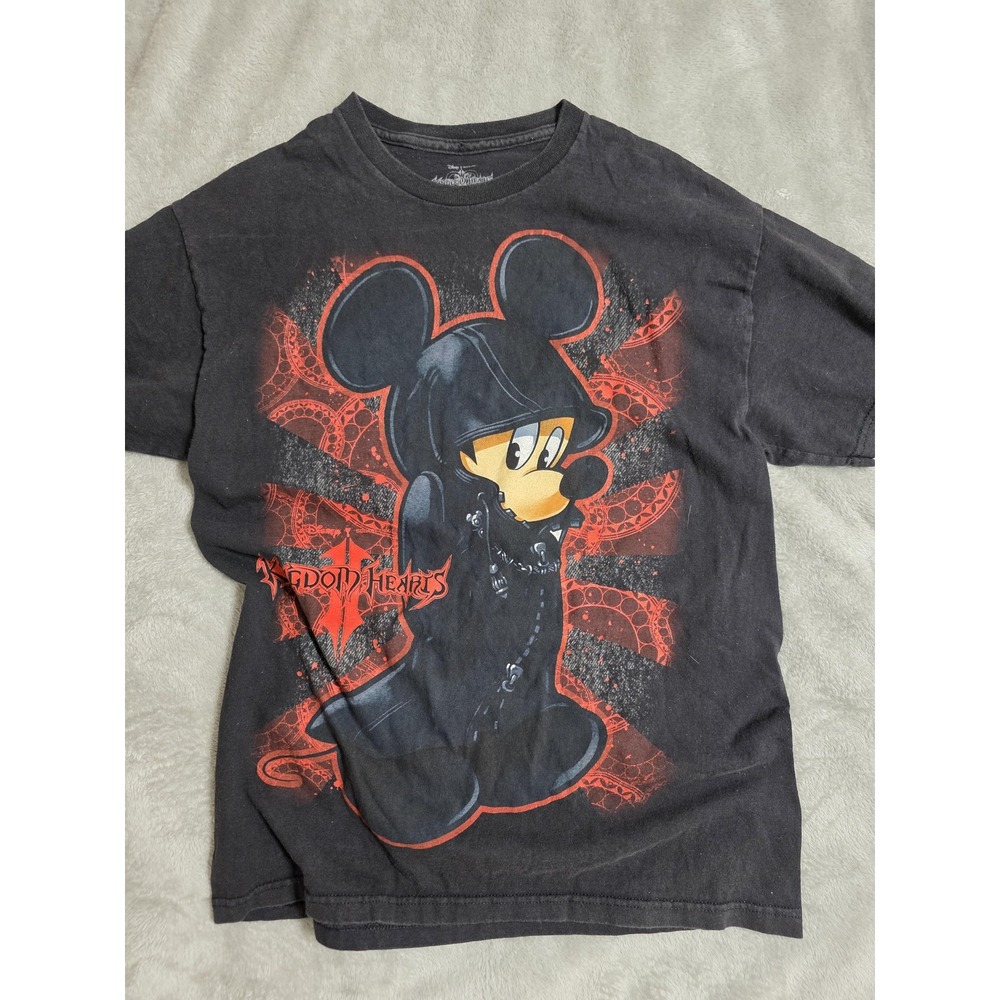Disney Kingdom Hearts Mickey Shirt Mens Medium Black Graphic Tee Mad Engine